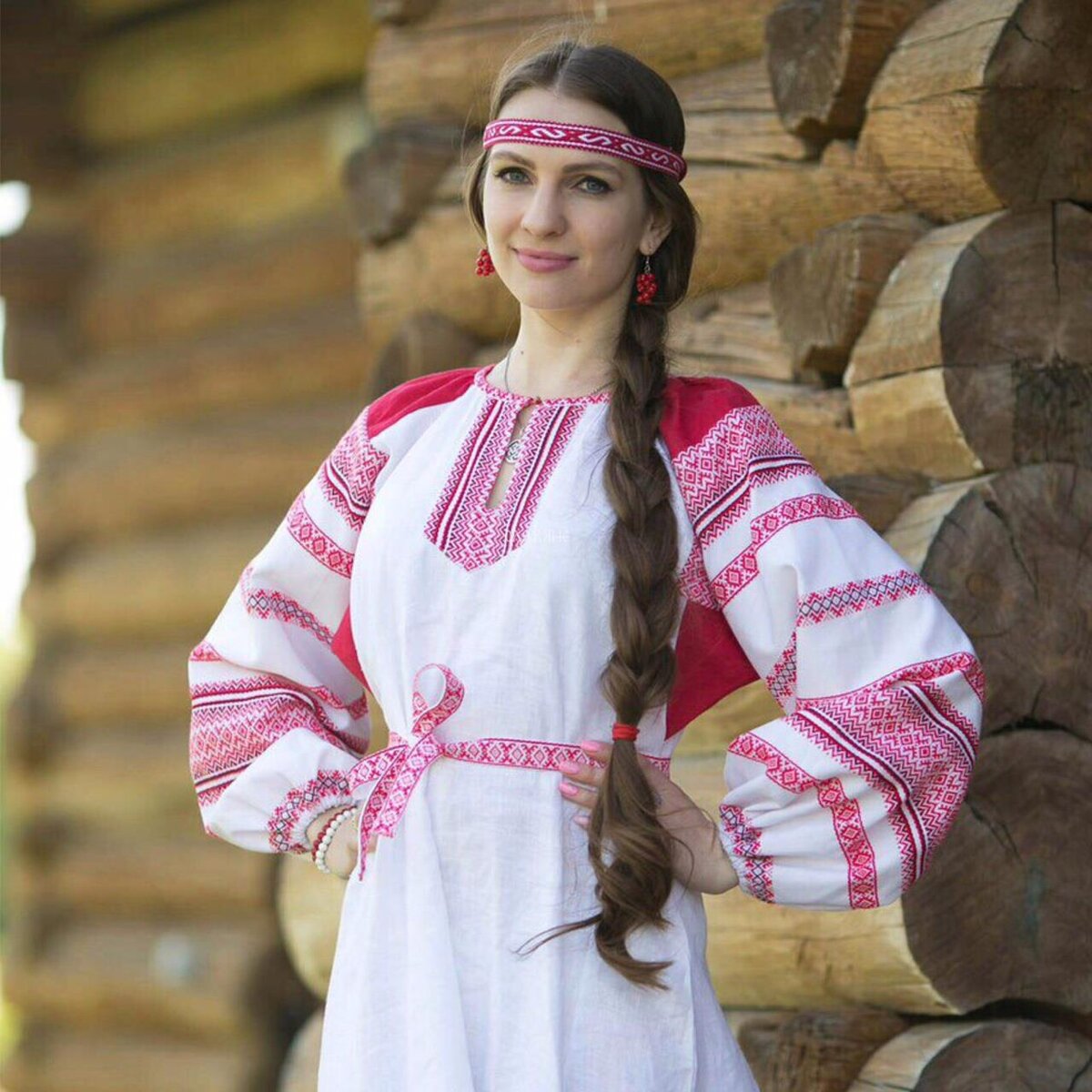 Girls in Slavic costumes in Manama